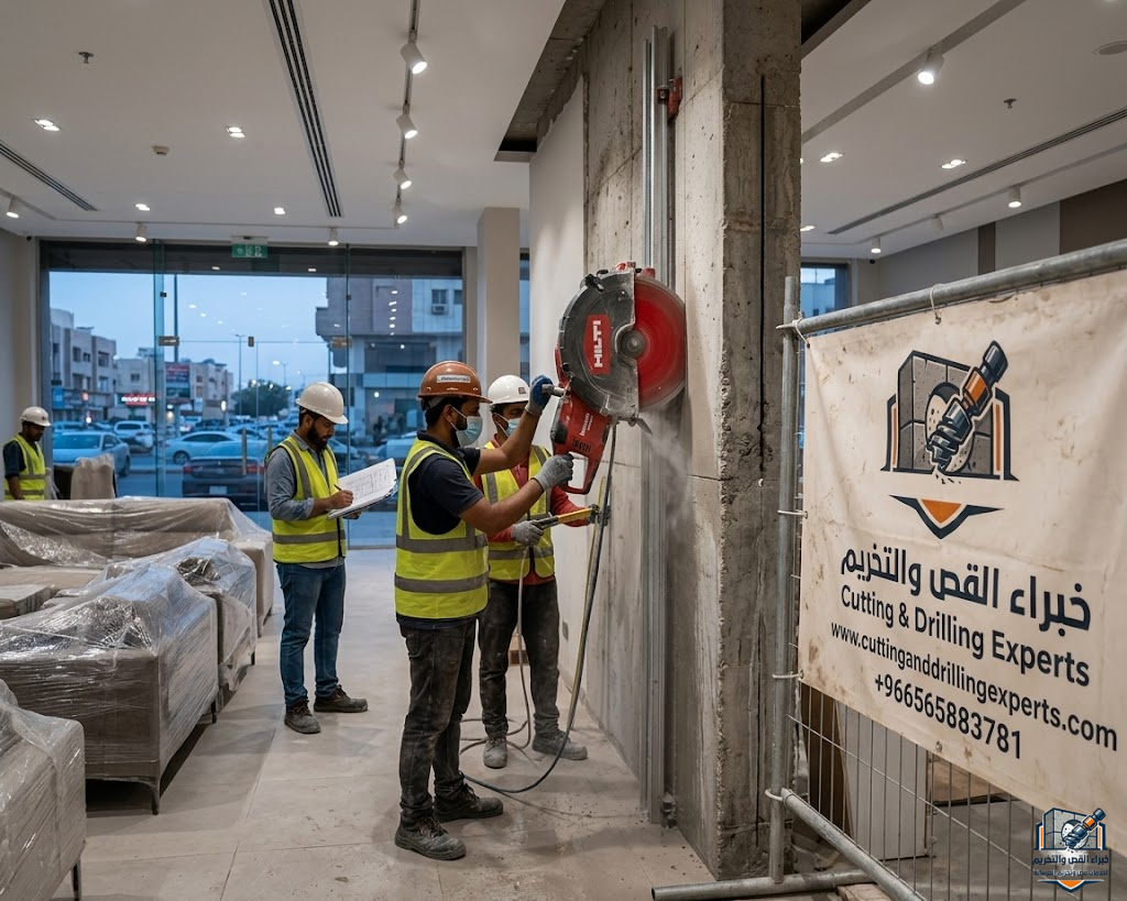 خدمات قص خرسانة حي الحمدانية جدة لتنفيذ الفتحات الخرسانية وتعديل المباني باستخدام مناشير القص الماسي وأحدث تقنيات قص الخرسانة